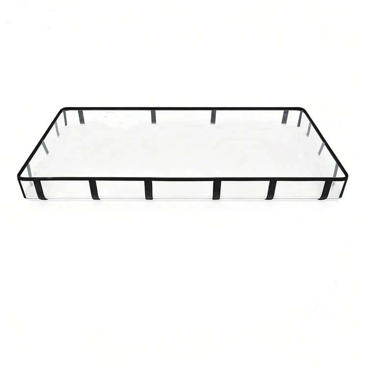 Tấm lót chuồng chuột lang bằng PVC trong suốt có dây buộc màu đen - Thảm lót chuồng dễ vệ sinh cho chuột hamster, thỏ và các thú cưng nhỏ, phụ kiện chuồng thiết kế tối giản. - Xem 7