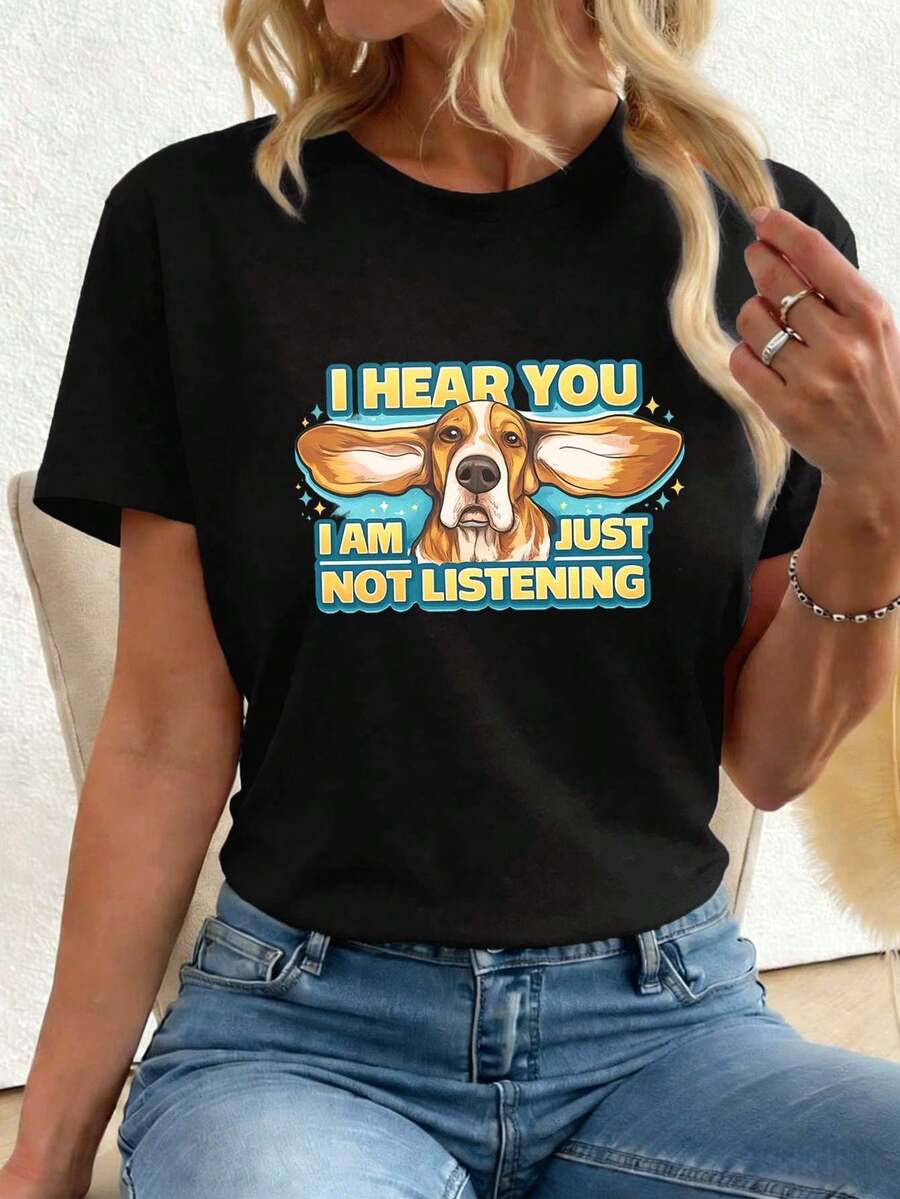 Women T-Shirts - Black - View 1