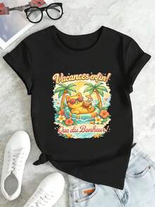 Women T-Shirts - Black - View 2