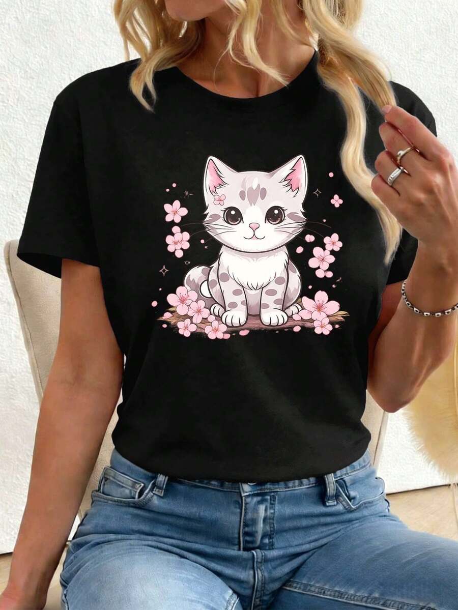 Women T-Shirts - Black - View 1