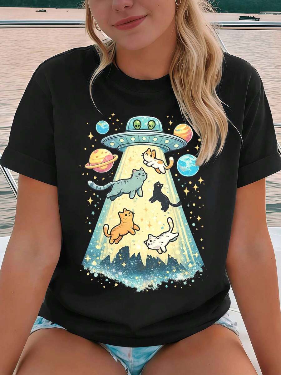 Women T-Shirts - Black - View 1