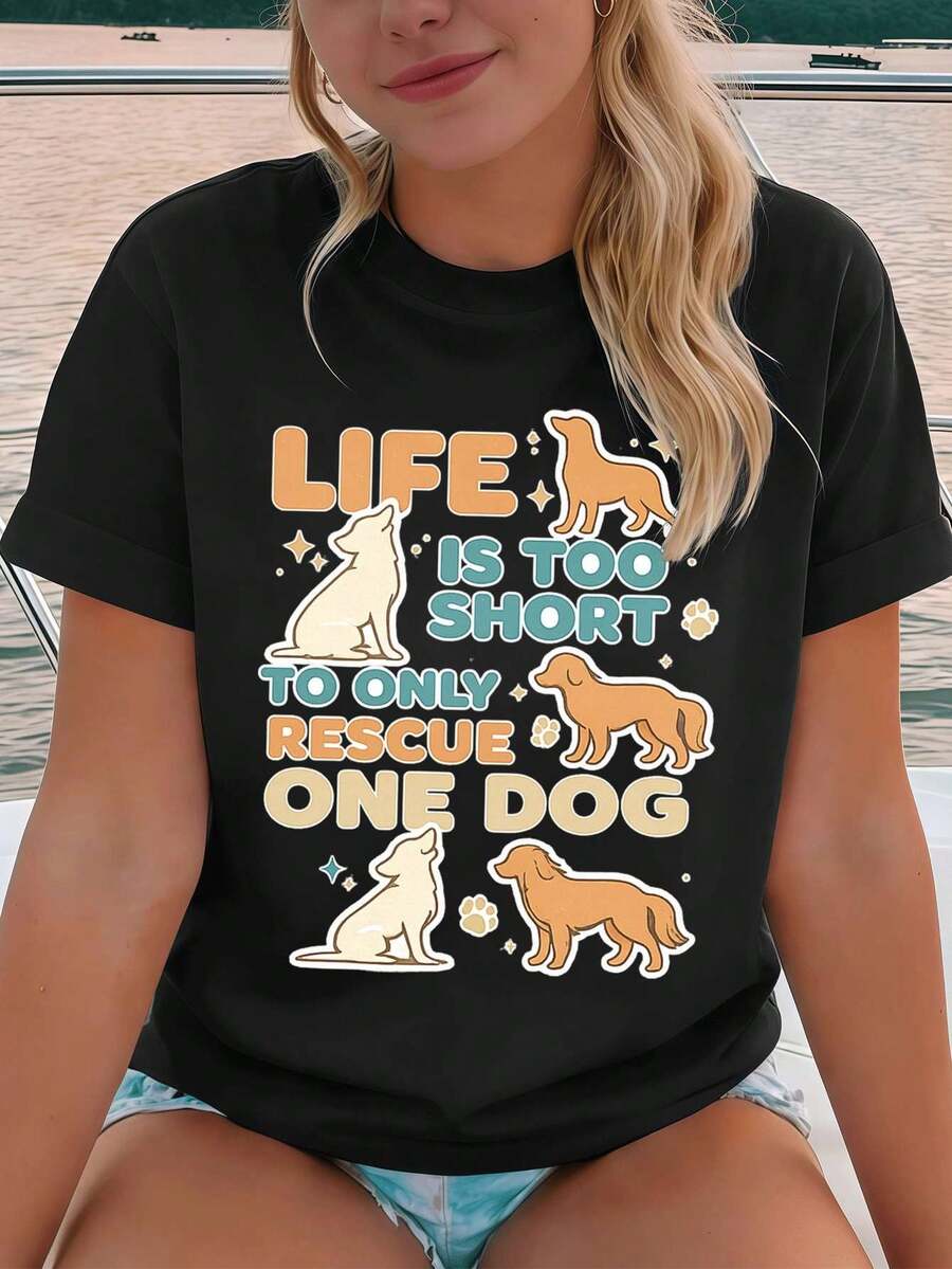 Women T-Shirts - Black - View 1