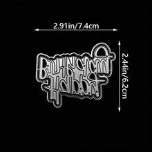 1Pc Words Cutting Die For Scrapbooking - Durable, Cut Stencils For DIY Scrapbook Photo Album Decorative Paper Card, Card Making Supplies Party Wedding Decorations (Happy Birthday - Silver-white - View 3