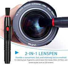 Kit de limpieza profesional de lentes de cámara 13-en-1, con bolígrafo para lentes, soplador, cepillo, etc. Compatible con cámaras DSLR y sin espejo - Ver 5