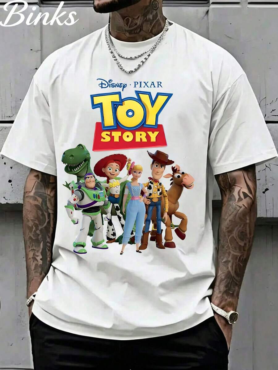 Disney Toy Story T-Shirt, Buzz Woody And Friends Crewneck Tee - trắng - Xem 1