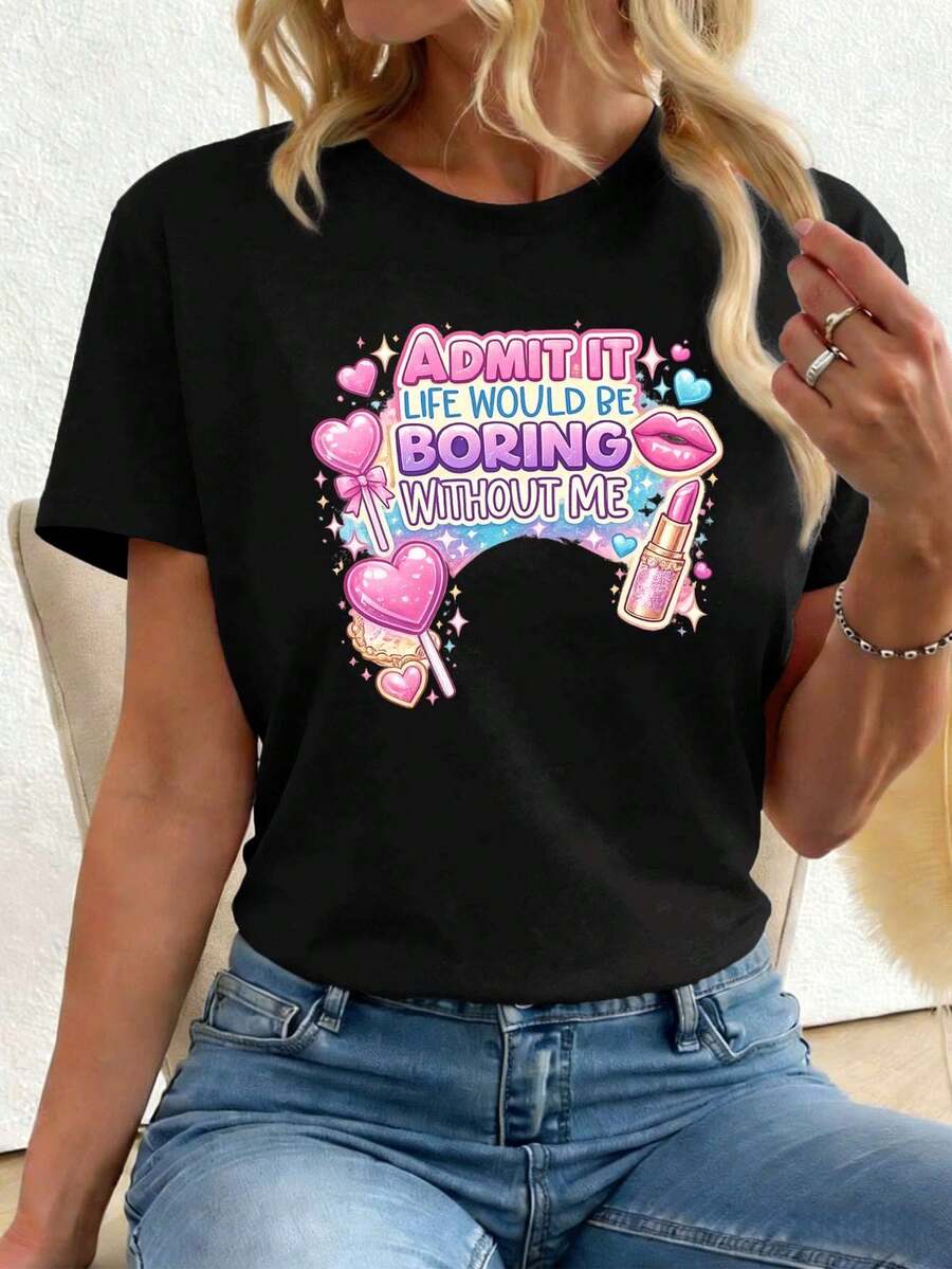 Women T-Shirts - Black - View 1