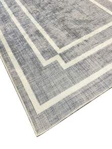 Modern Non-Slip Kitchen Runner Rug, Washable Minimalist Floor Mat for Home Decor, Bedroom, Livingroom Rug, Made in Turkiye 80x200 cm, 80x300 cm,100x200 cm, 120x180 cm - 淺灰色 - 查看 2