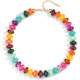 Flat Beads Necklace-colorful