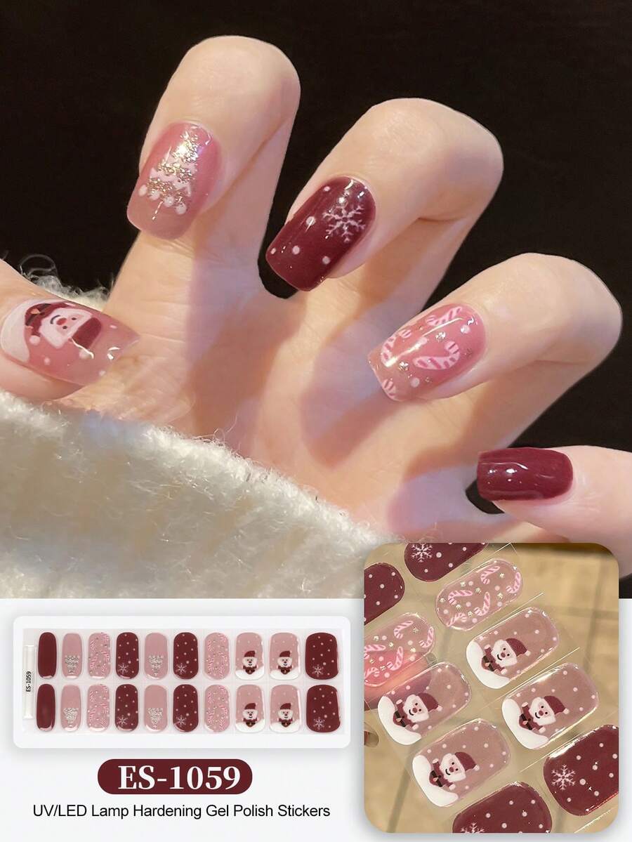 20 Peças Tiras de Gel Semissecas, Qualidade de Salão, Longa Duração, Fácil de Aplicar e Remover, Requer Cura com Lâmpada UV