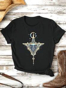 Dam-T-shirts - Svart - Visa 2