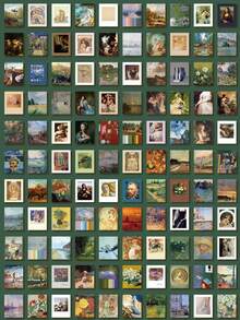 1 Book 400 Sheets Vintage Van Gogh Oil Painting Sulfuric Acid Paper Material For Scrapbooking, Diary Decoration, No Duplicate Designs - SCZ014 - View 6