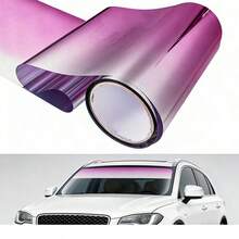Car Window Sun Shades, Windshield Sun Visor Film, Sunshade Protection, Heat Insulation, UV Protection Sticker, DIY Tinting Film, Automotive Gradient Color Decal - Front Windshield Tint - View 2