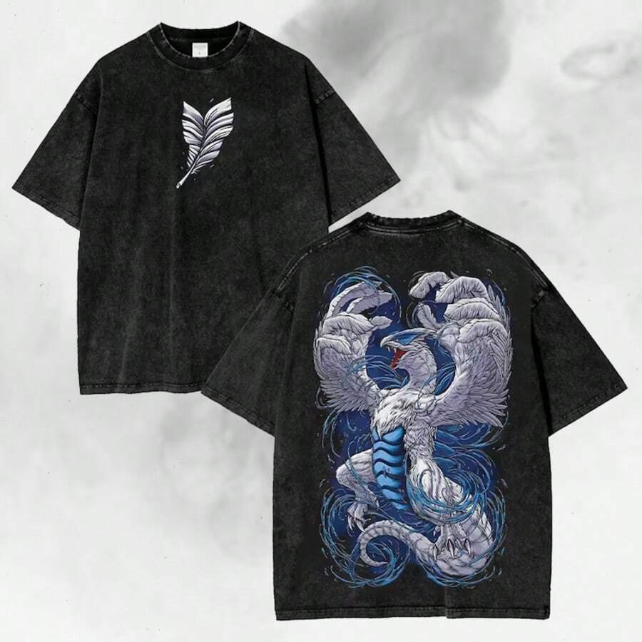Pokemo Lugia Legendary Bird Vintage Washed Cotton T-Shirt, Unisex Anime Streetwear Tee Cotton Graphic Tees,Camisas Para Hombre,Camisetas Para Hombre,Anime Shirt,Shirts Graphic,Graphic Shirts,Camisas De Hombre,Tshirts For Men,Mens Clothes,Shirts Cotton Graphic Tees,Camisas Para Hombre,Camisetas Para Hombre,Anime Shirt,Shirts Graphic,Graphic Shirts,Camisas De Hombre,Tshirts For Men,Mens Clothes,Shirts - màu đen - Xem 1