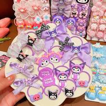 This 18-Piece Sanrio Women's Hair Clip Set Includes Butterfly Hair Clips, Daily Side-Swept Bangs Clips, Bangs Clips, And Alligator Hair Clips, Designed With Bow And Hello Kitty Cartoon Patterns, A Simple And Practical Daily Hair Accessory Set. - Multicolor - View 2
