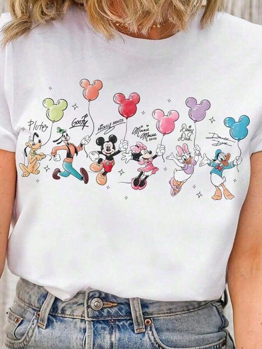Disney Vintage And Friend Signed Shirts, Balloon Shirts, Character T-Shirts, Gift T-Shirts, Round Neck Loose Tops--Disneys Disneyland Paris The Magic Kingdom Disneyesque The House Of Mouse Mickey Mouse Empire Modest Summer Outfits Take That T Shirt Summer Coord Tops For Women Summer Summer Clothes Women Summer Clothes Summer Tops Summer Tops Women Summer Co Ord Summer Top Summer Outfits White Top Black Top Holiday Outfits For Women Tops For Women Summer Holiday Gifts Valentine's Day Gifts Earth Day Gifts Oktoberfest Gifts Summer Bank Holiday Gifts - trắng - Xem 1
