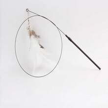 Juguete divertido para gatos, pluma esponjosa y colorida con campana, palo para gato con ventosa, juguete para gatitos, varita rompecabezas desmontable interactiva, suministros para gatos - Pluma Roja de Sucker - Ver 9