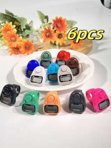 LED Electronic Finger Counter With Luminous Design, Anti-Mistouch Button, Replaceable Battery, Suitable For Chanting, Fitness Tracking, Crafting, Teaching Statistics, People Counting And More Scenarios - Multicolor - View 10