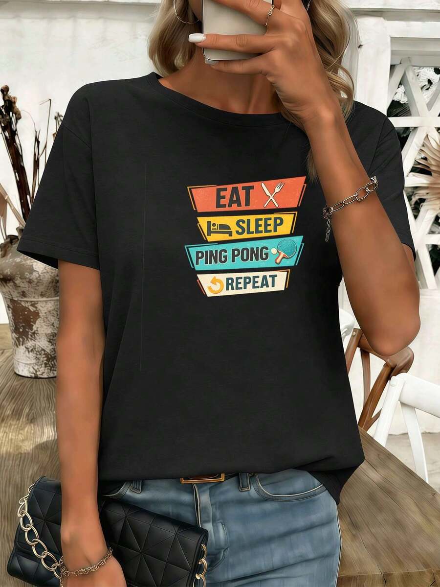 Women T-Shirts - Black - View 1