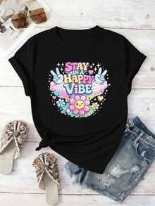 Women T-Shirts - Black - View 2