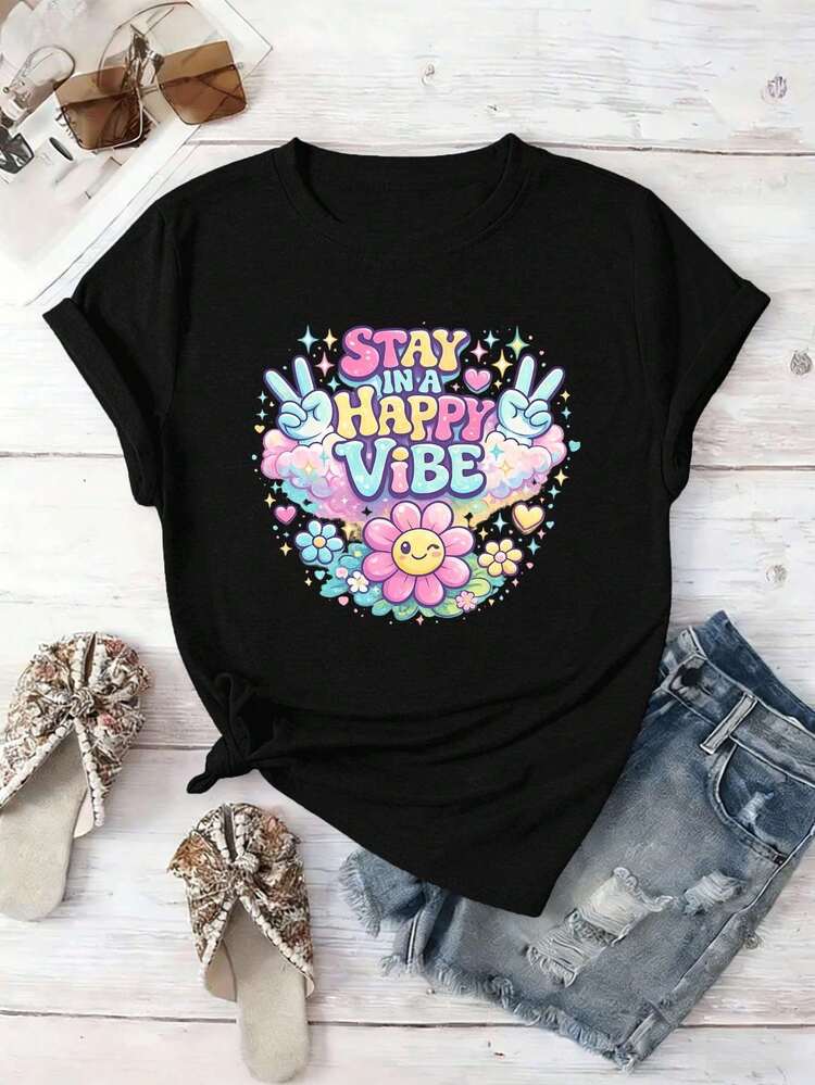 Women T-Shirts - màu đen - Xem 2