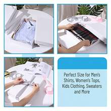 10-pack Shirt Boxes for Apparel and Gifts. This Complete Set includes Tissue Paper and Silver Stretch Loops to Perfectly Wrap Your Gifts in Style. - Blanco - Ver 8