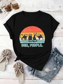 Women T-Shirts - Black - View 2