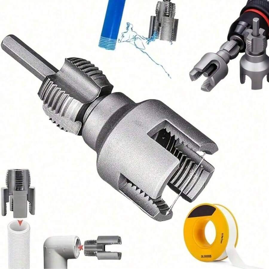 2-In-1 Pipe Threading Cutter - Multifunctional Metal Tool, Suitable For Plumbers And DIY Enthusiasts, Essential For Pipe Repair