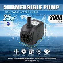 Bomba de acuario sumergible multipotencia 3W-25W | Flujo ajustable para agua salada/agua dulce | Ultra silenciosa | Eje cerámico | Impermeable - 25W - Ver 11