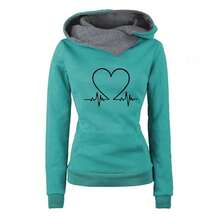 Conjunto de dos piezas de chándal para mujer, sudaderas con capucha y pantalones cálidos para invierno, jerséis, sudaderas para mujer, ropa para correr, traje deportivo - Techos verdes - Ver 5