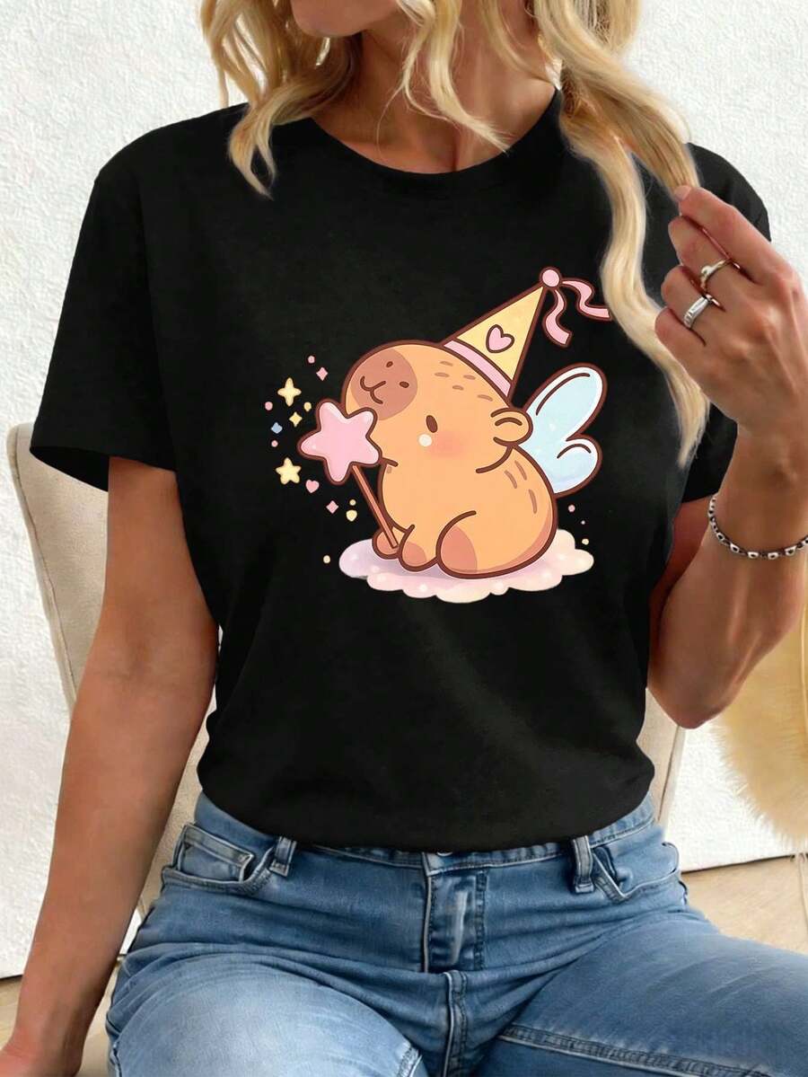 Women T-Shirts - Black - View 1