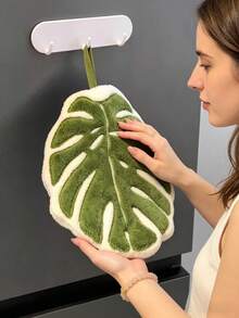 1/2/3pcs Plant Leaf Cleaning Dusting Tool, Stain Removal, Gardening, Hand Towel Cleaning, Kitchen Hand Wiping, Bathroom Hand Washing - Green - View 2