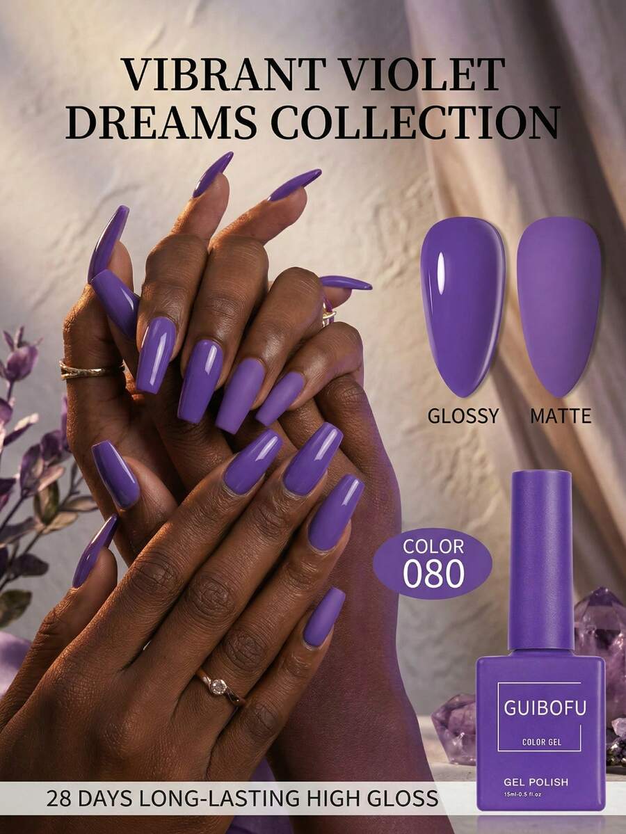 1 pieza Esmalte de uñas en gel marca GUIBOFU No.080