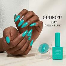 Brand GUIBOFU 1pc No.047 Gel Nail Polish - Mint Blue - View 10