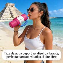 Vaso Térmico 40oz con Asa, Acero Inoxidable 304, Aislamiento y Pajita Incluida, Elegante Taza de Café, Ideal para Uso Diario, Viajes y Oficina, Reutilizable y Duradero - Negro - Ver 3