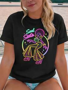 Women T-Shirts - Black - View 1