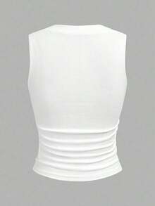 paquete de 3 Tops de tirantes para mujeres con cuello cuadrado acolchado, sin sujetador, ajuste delgado - Multicolor 3 - Ver 9