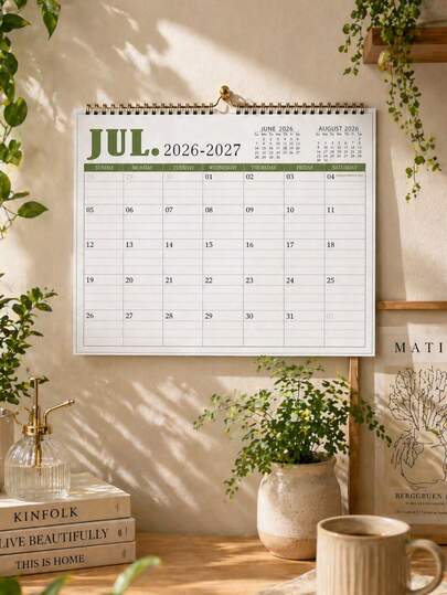 Calendar 2026-2027, Monthly Wall Calendar Runs Until June 2027, 8.1" X 11.6", Spiral Binding Hanging Wall Calendar, Perfect For Home Office Supplies Room Decor Office Decor