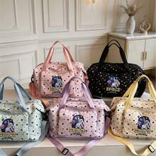 1 chiếc túi du lịch đa năng dung tích lớn hình hoạt hình Stitch dễ thương, được cấp phép chính thức bởi Disney. - Màu be - Xem 2