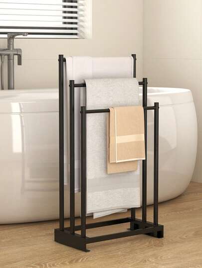 1 Giá Treo Khăn Chắc Chắn & Bền Bền, Giá Treo Khăn Tắm Bằng Kim Loại Dạng Đứng, Giá Treo Khăn Hiện Đại, Kệ Lưu Trữ Phòng Tắm, Giá Treo Khăn 3 Tầng, Giá Treo Khăn Tắm/Bồn Tắm, Phụ Kiện Phòng Tắm