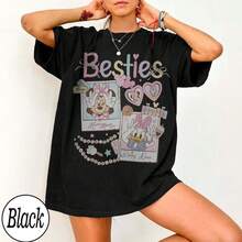 Loose Oversize Retro Disney Besties Shirt, Minnie Mouse Daisy Duck Best Friends Tee, Girls Just Wanna Have Fun Magical Shirt, Disney Friends Vacation Gifts  -- Disneys Disneyland Paris The Magic Kingdom Disneyesque The House Of Mouse Mickey Mouse Empire Modest Summer Outfits Take That T Shirt Summer Coord Tops For Women Summer Summer Clothes Women Summer Clothes Summer Tops Summer Tops Women Summer Co Ord Summer Top Summer Outfits White Top Black Top Holiday Outfits For Women  Tops For Women Summer Holiday Gifts Valentine's Day Gifts Earth Day Gifts Oktoberfest Gifts Summer Bank Holiday Gifts - Black - View 1