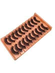 10 cặp mi giả kiểu rối, uốn 3D, mềm mại, bồng bềnh, giúp đôi mắt trông to hơn một cách tự nhiên. - Xem 2