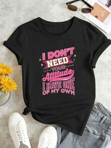 Women T-Shirts - Black - View 2