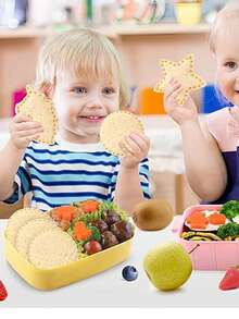 6件套圆形饼干模具，圆形饼干和糕点模具，厨房和家居必备用品，适用于面团、家庭、餐厅、烘焙包装、返校季，是送给家人、朋友、老师、同事的绝佳礼物，适合生日、万圣节、圣诞节、烘焙、厨房、烘焙用品、蛋糕模具、野餐必备品。 - 彩色 - 查看 5