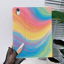 1 PIEZA Funda para tableta con estampado de remolino arcoíris y estrella, cubierta protectora con soporte de varios ángulos y soporte para bolígrafo, compatible con modo de suspensión/activación automática con iPad Pro M5, Air M3, 11" A16, 9.7/10.2/10.9, 7th/8th/10th Gen, Air 2/4/5, Pro 11, Air 11/13 M3 2025/Galaxy Tab S10+/S9/A9, compatible con Oppo Pad, compatible con Huawei Matepad, compatible con Vivo Pad, compatible con Honor Pad, compatible con Xiaoxin Pad - Multicolor - Ver 3