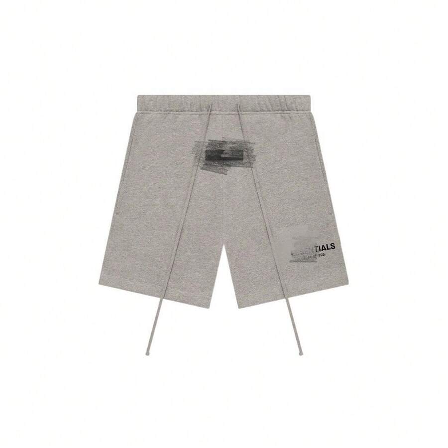 Unisex-Freizeitshorts mit Print, Spind und Lampe für Sport & Strand - Dunkelgrau - Übersicht 1