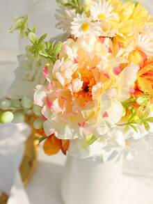 1 pieza Ramo de flores DIY, arreglo floral artificial, adecuado para decoración del hogar, decoración de escritorio, accesorios de fotografía, oficina, decoración de boda y fiesta nupcial - Multicolor - Ver 2