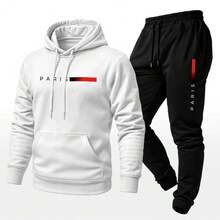 Kangaroo Hoodie And Cotton Pants Set – Winter Fashion, Comfort, Style, And Premium Quality - trắng - Xem 1
