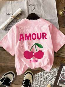 Estilo Y2K, estilo de moda, lo más nuevo de 2026, estilo lindo, estilo casual, blusas para mujer>ropa. Camiseta de mujer, camiseta de manga corta con gráfico de estilo casual de calle, top de verano lindo para mujer, camisetas de bebé de verano para mujer, camisetas de verano para mujer, camisas lindas para mujer, blusas para mujer, conjuntos de ropa de vacaciones para mujer, camiseta de mujer, atuendos de verano para mujer, blusas de verano para mujer, camisetas gráficas divertidas180g(S-XXXL) - Rosa 4 - Ver 4