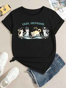 Women T-Shirts - Black - View 2