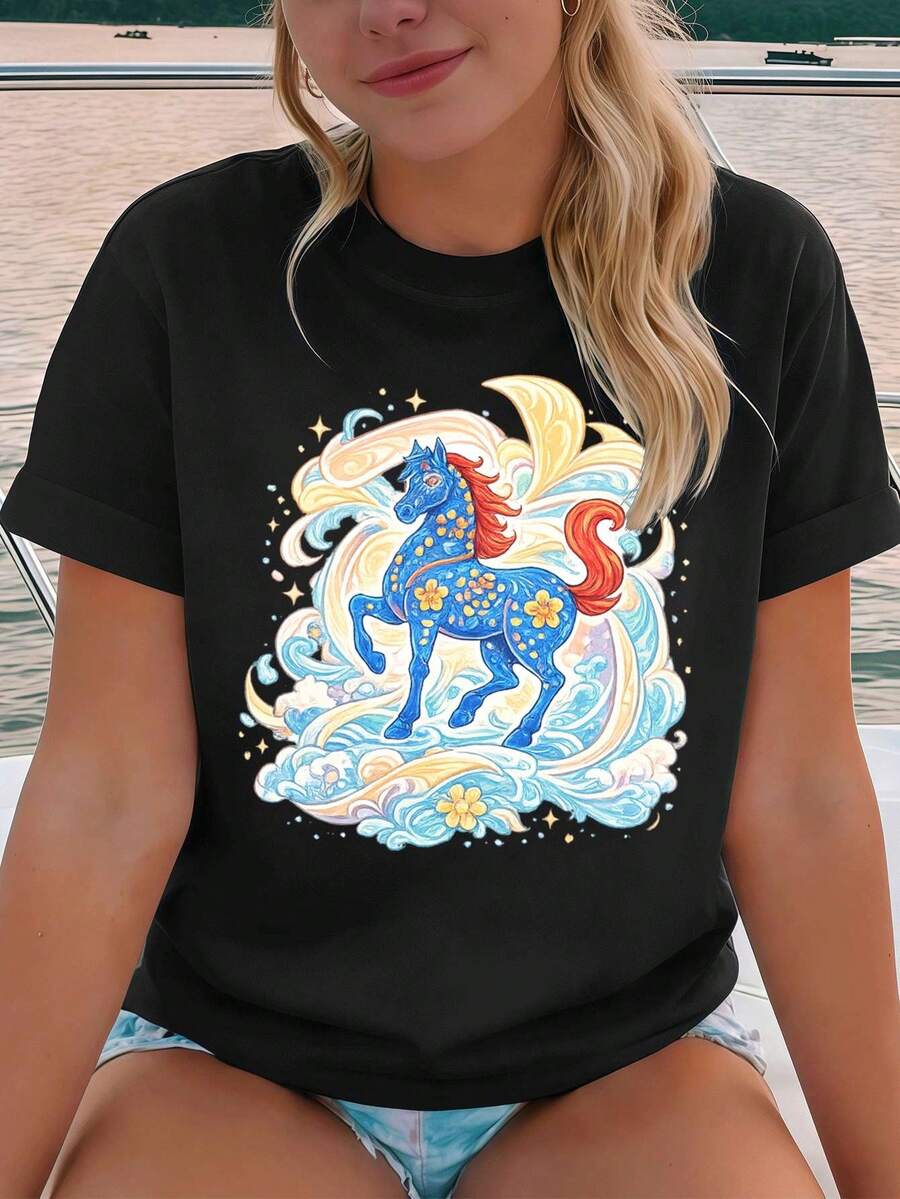 Women T-Shirts - Black - View 1